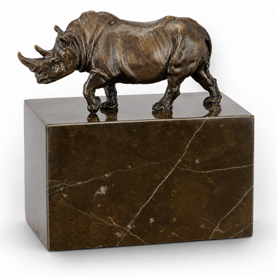 Rhinoceros | Handcrafted Bronze Decor | Unique Home Accent | Gift Idea