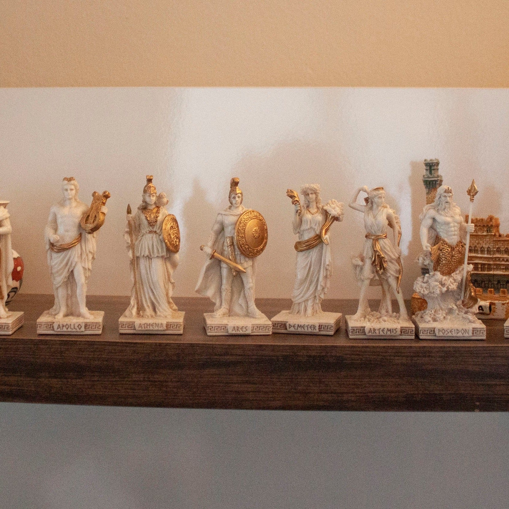 Twelve Olympians Greek Gods Statue Figurine with Display Stand