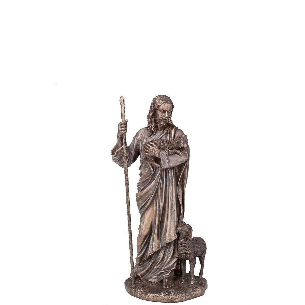 Shepard Jesus Statue.Shepherd Jesus with Lamb Sculpture.