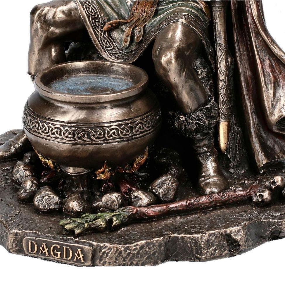 King Dagda Statue: Celtic Mythology Decor, Cold Cast Bronze