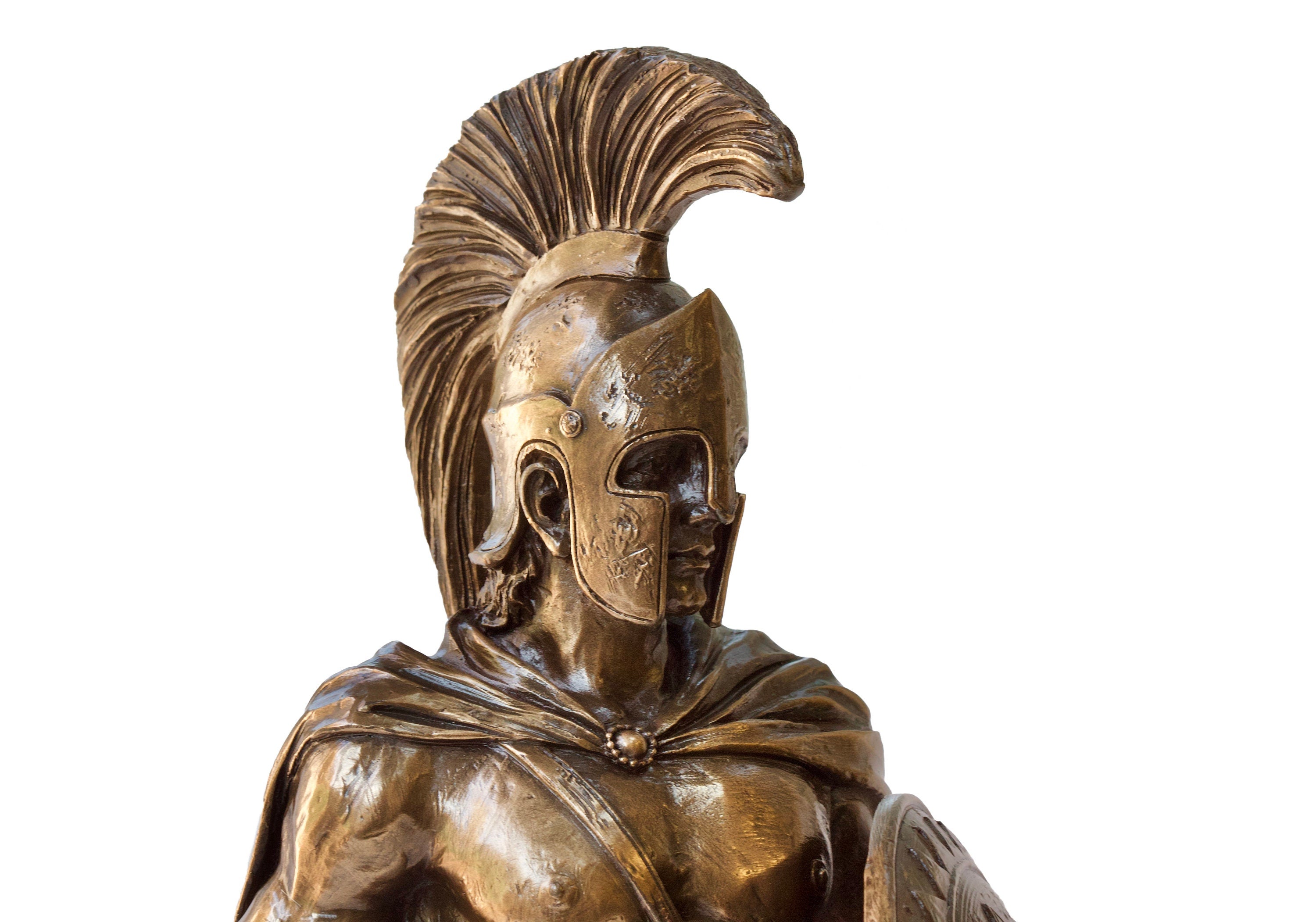 Leonidas Statue: Greek Spartan King, Bronze Finish Figurine