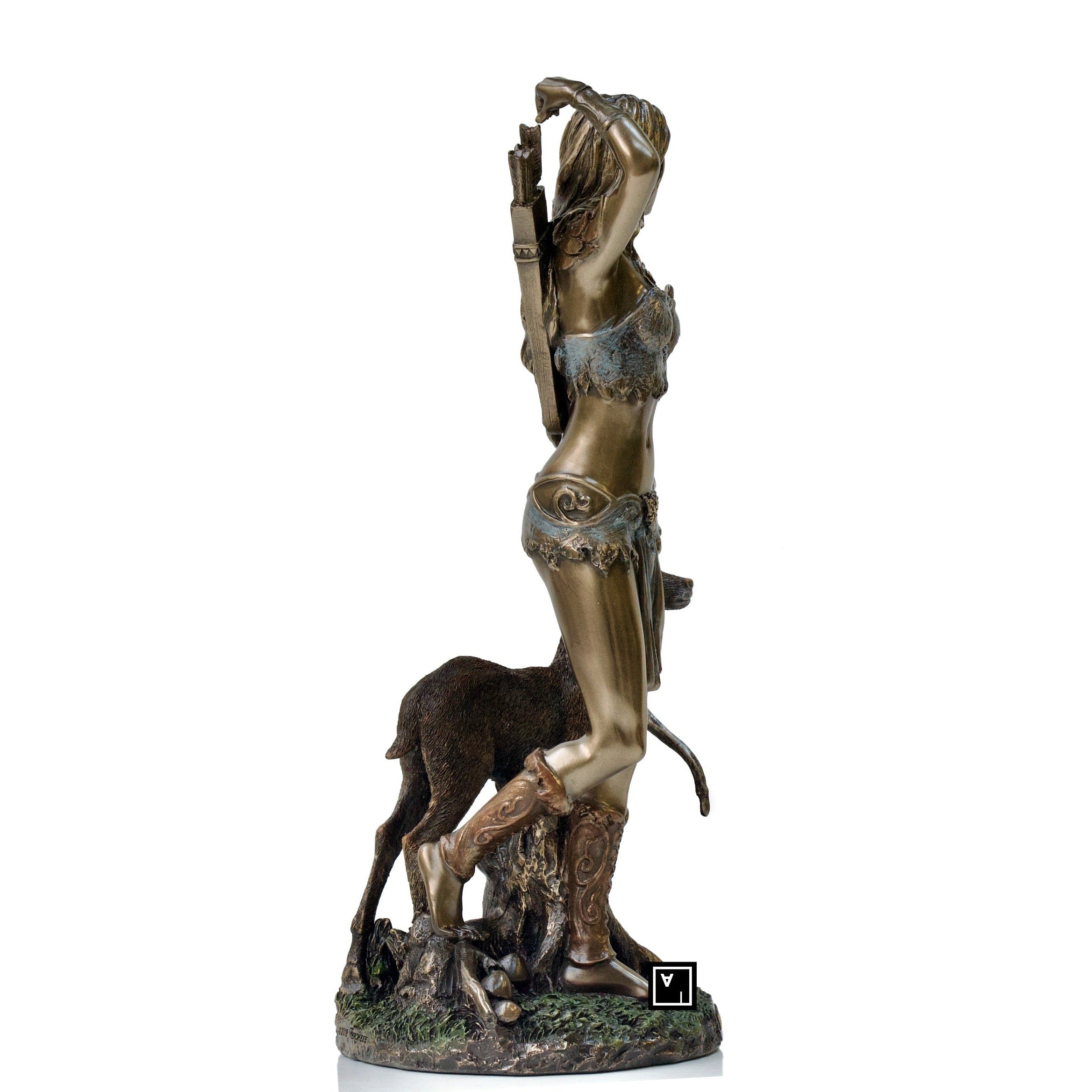 Artemis Statue Figurine 24.5 cm Bronzed Statue