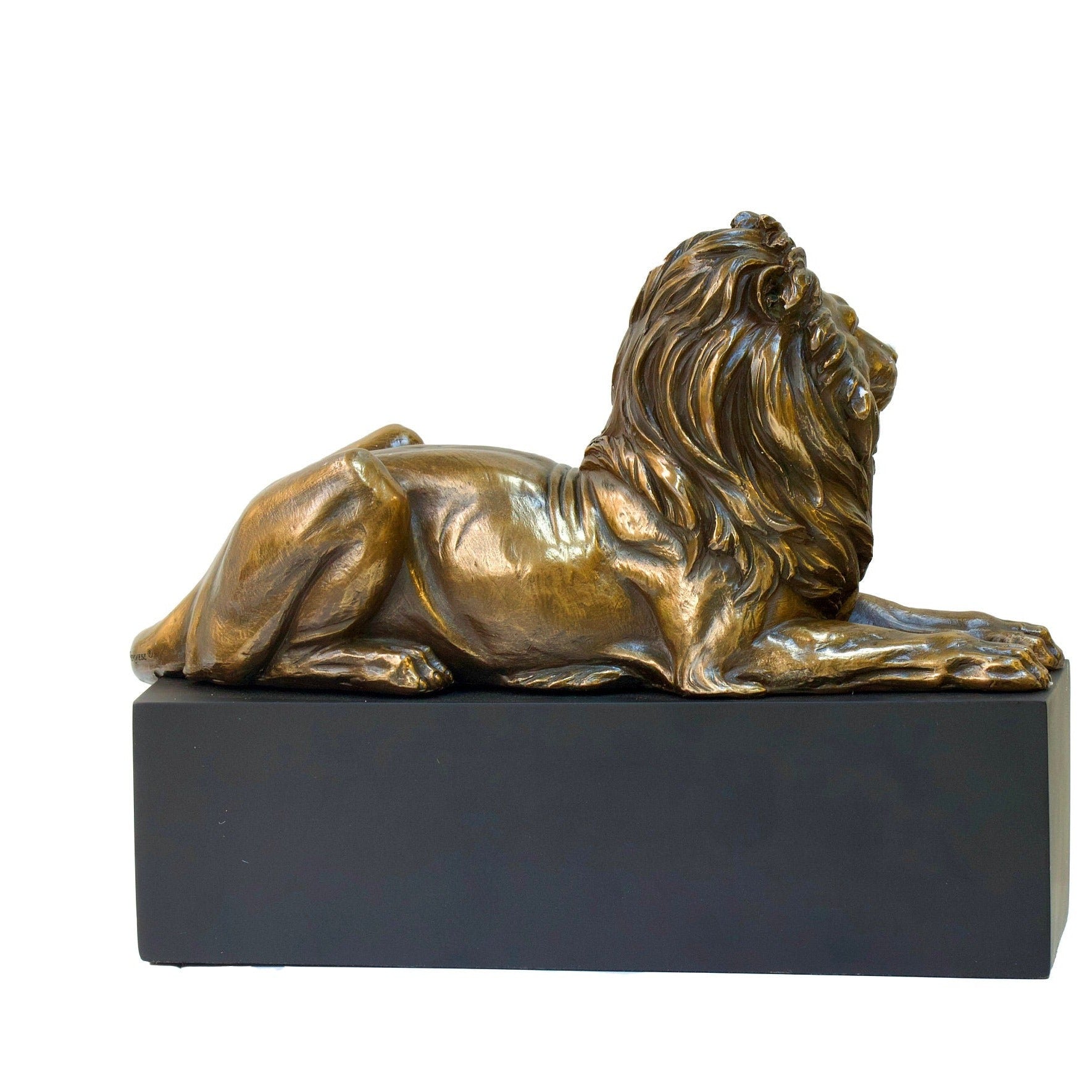 Bronzed Lion Statue