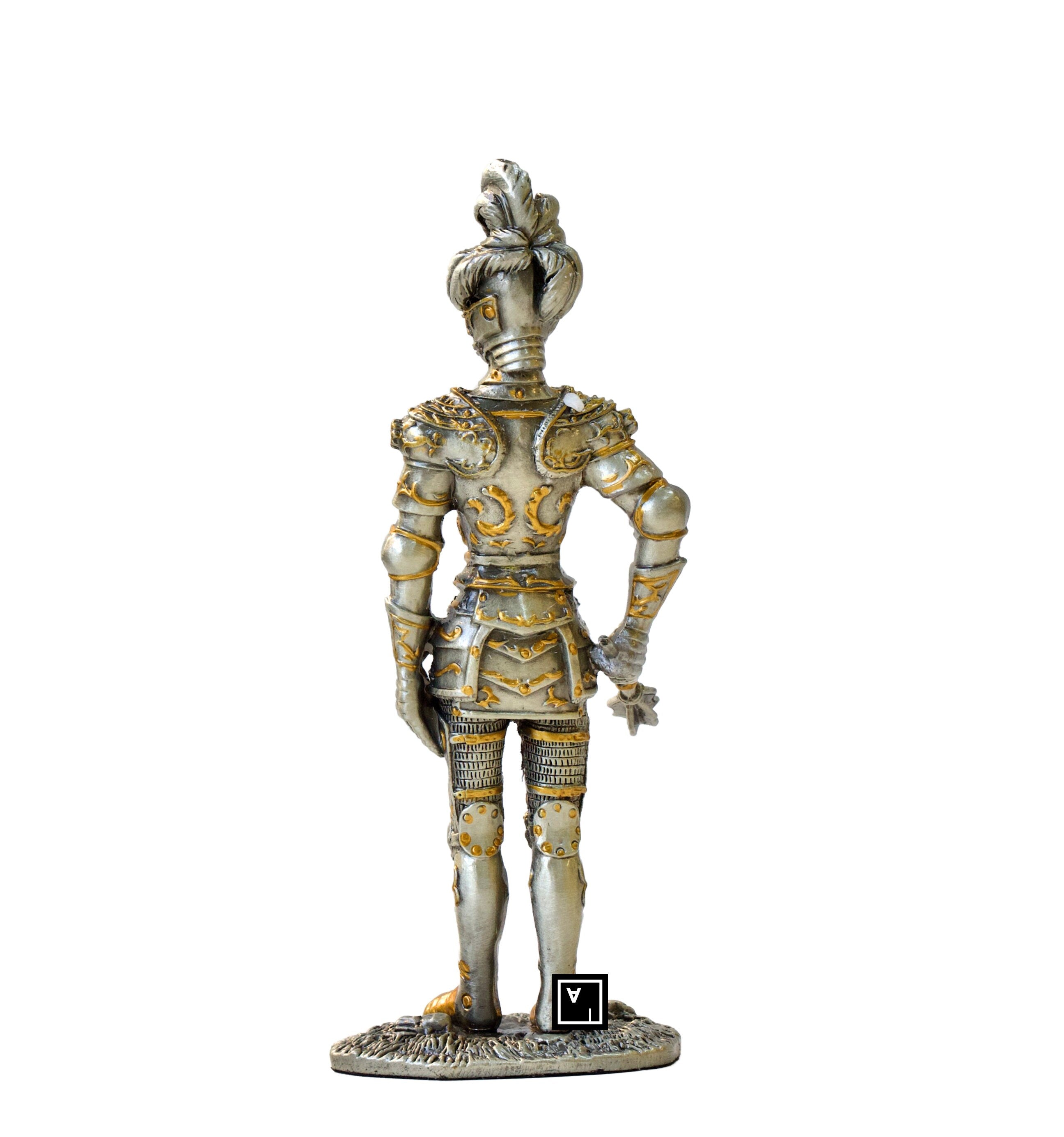 Solid Peter Medieval with Morning Star Mace Statue