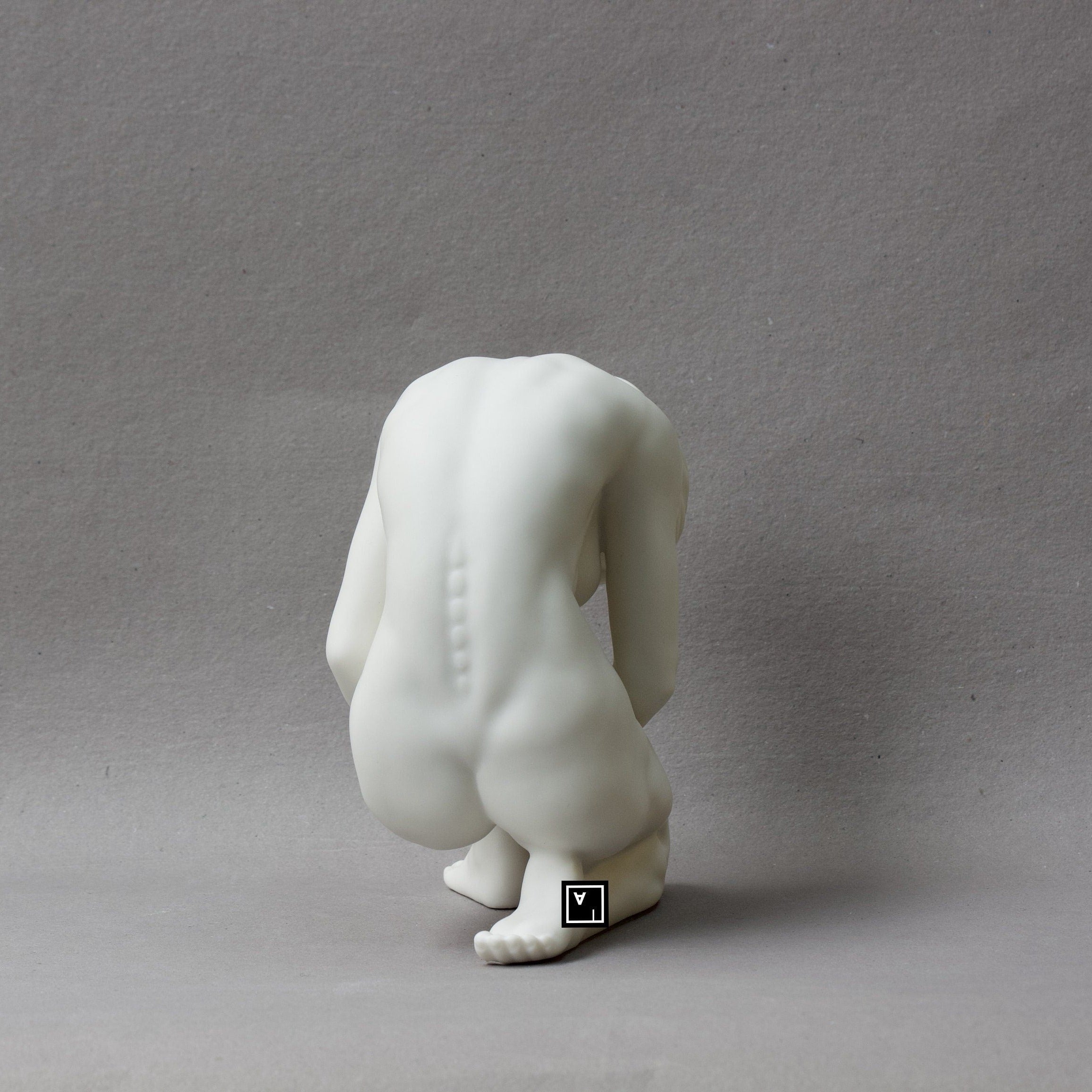 Fine Porcelain Nude Woman Sculpture, Matt Finish