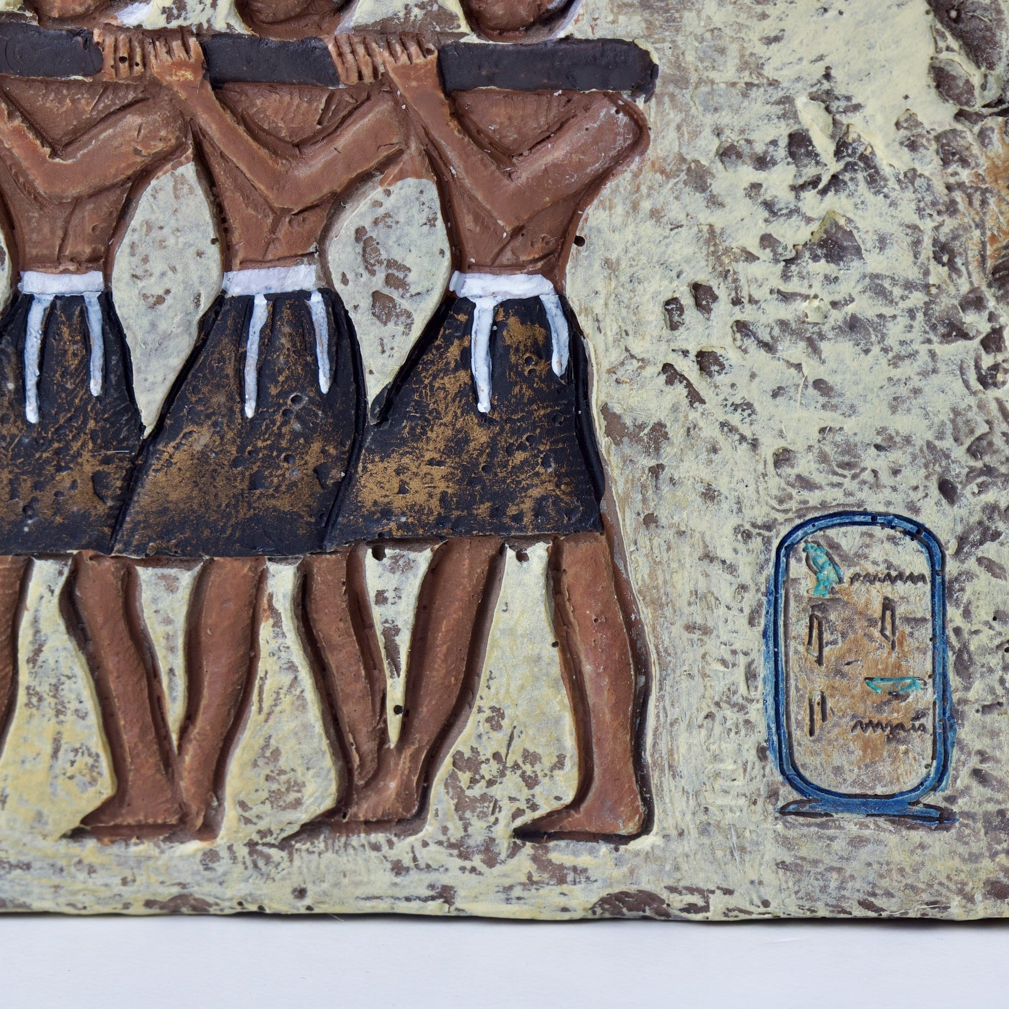 Ancient Egyptian Hieroglyphs Carved Stone Wall Hanging Decor