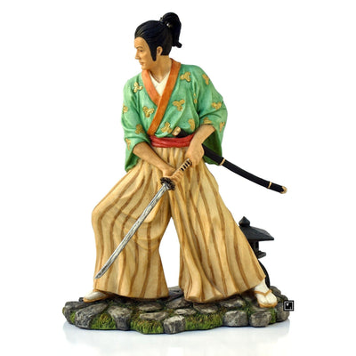 Samurai with sword Statue.Samurai Figurine.