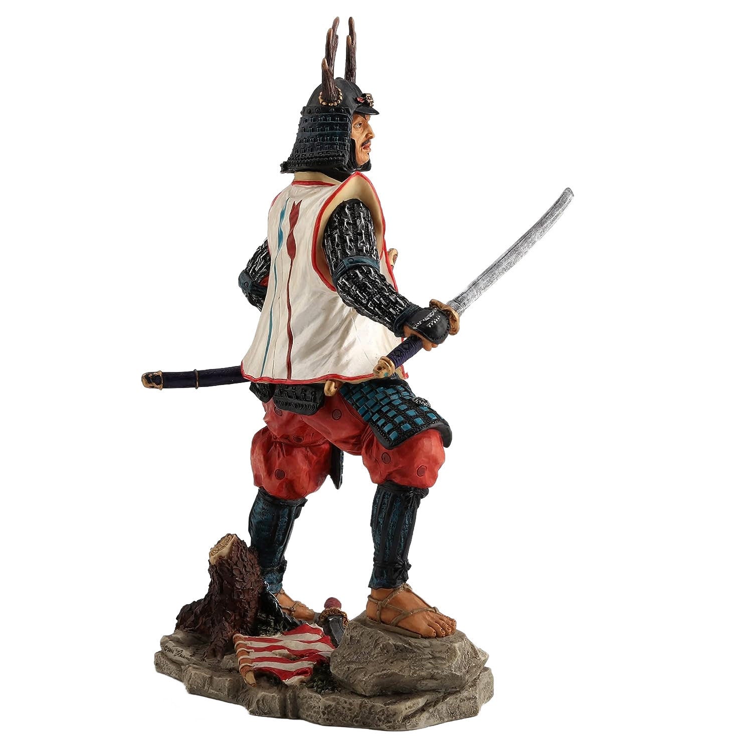 Honda Tadakatsu Japanese Samurai Statue with wooden Kabuto