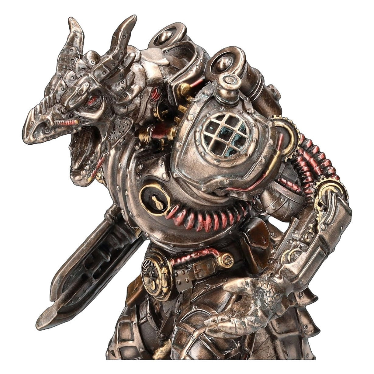 Steampunk Mechanical Golem Warforged Statue