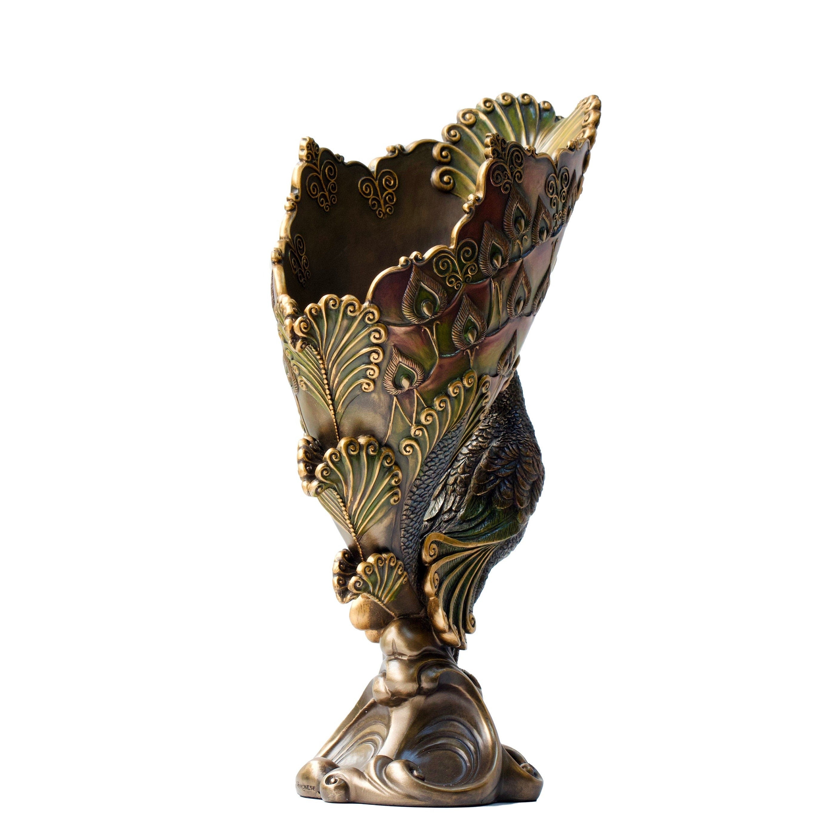 Art nouveau Peacock Centerpiece Bowl
