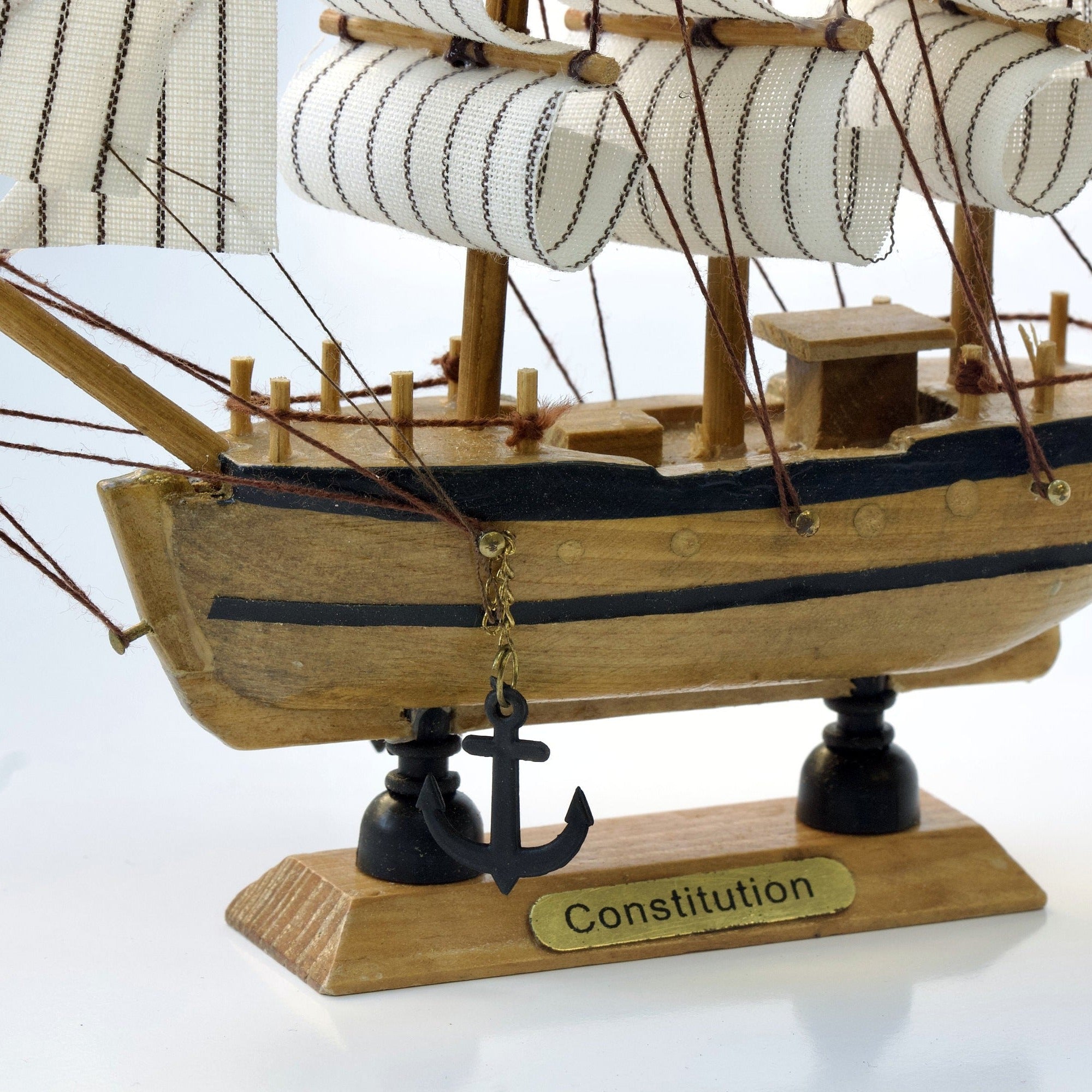 USS Constitution wooden model ship.Old Ironsides. Constitution Naval vessel.