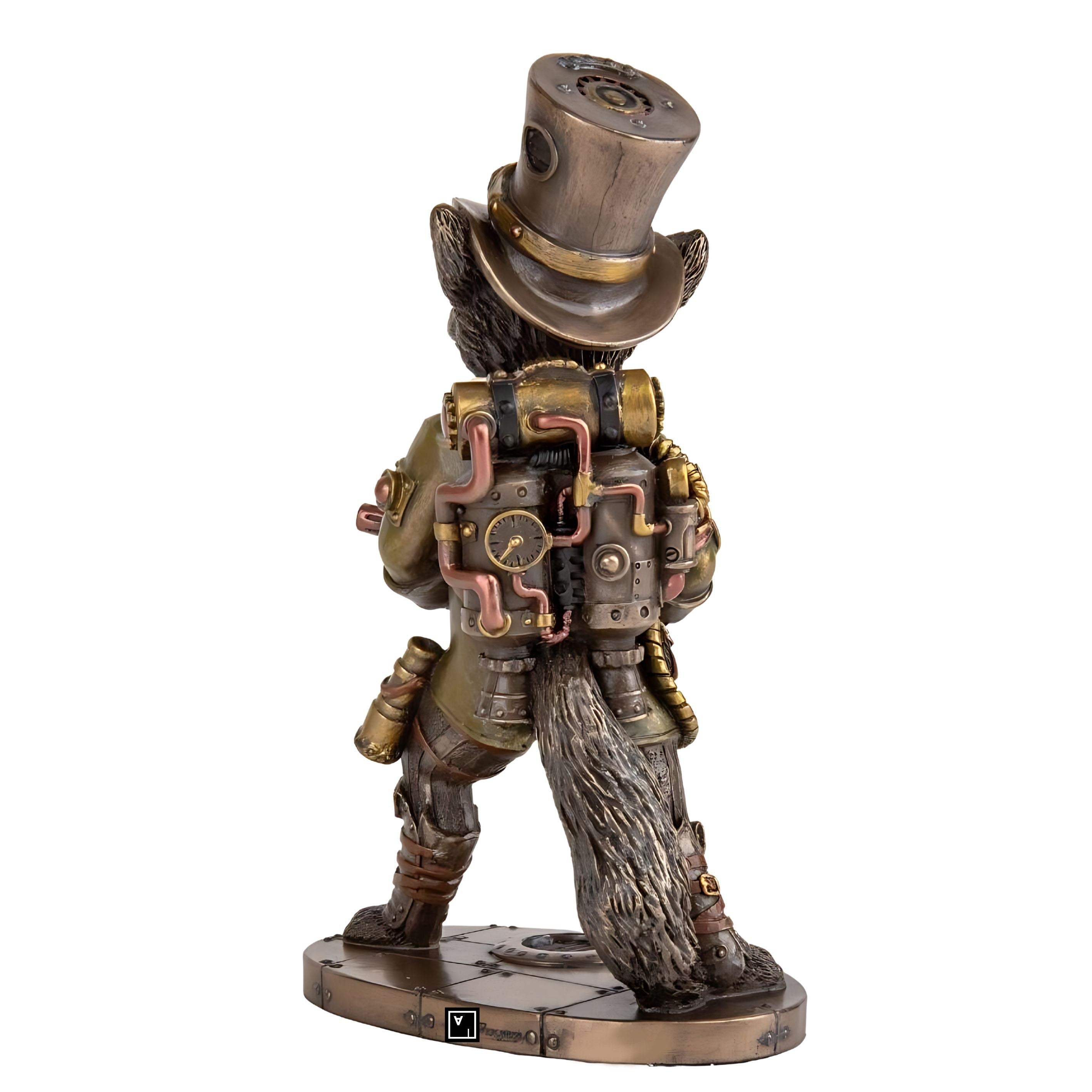 6 Inches Steampunk Stagecoach Gentleman Fox Bandit Statue