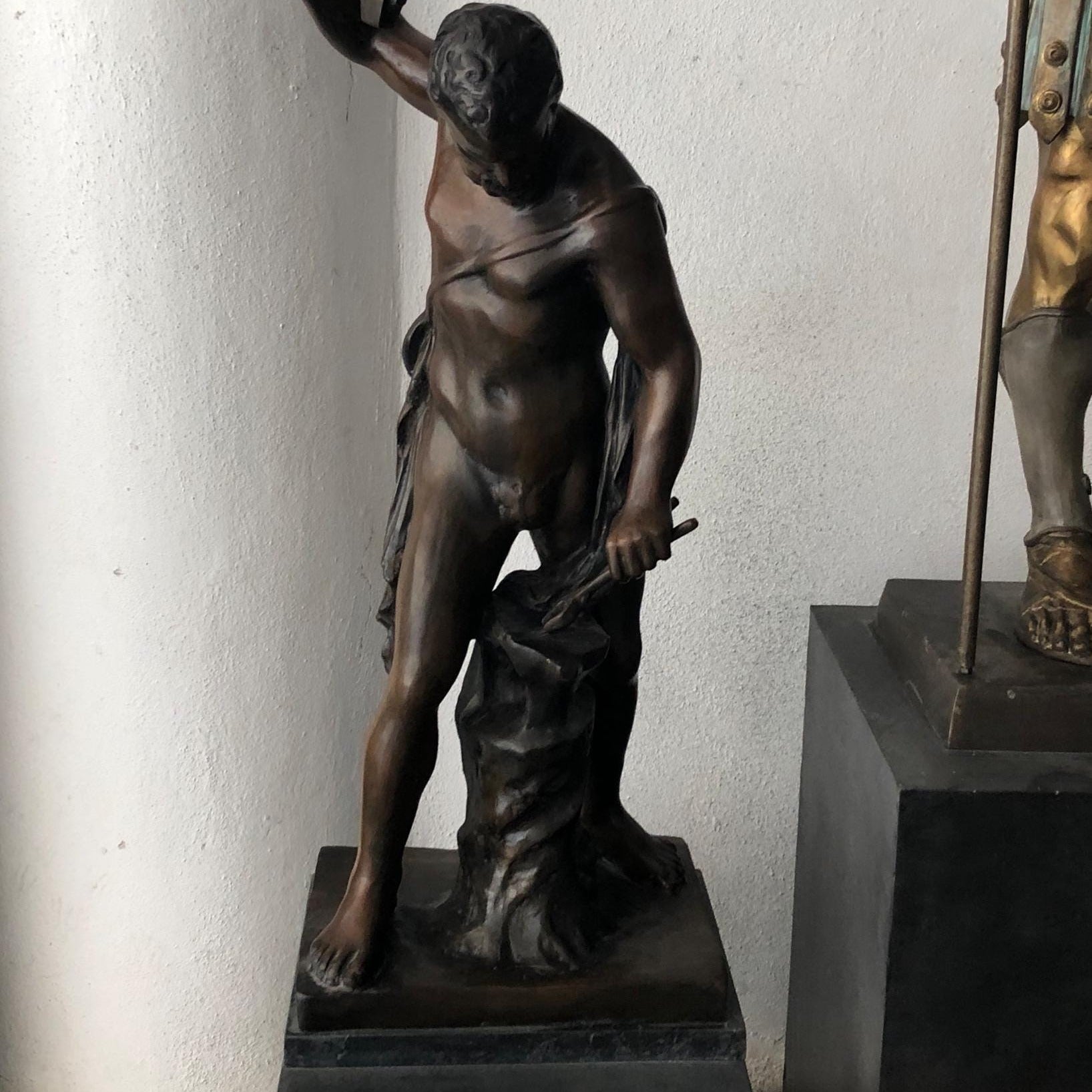 Bronze Hephaestus Sculpture: 38 Inch Outdoor Greek Mythology Art