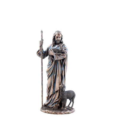 Shepard Jesus Statue.Shepherd Jesus with Lamb Sculpture.