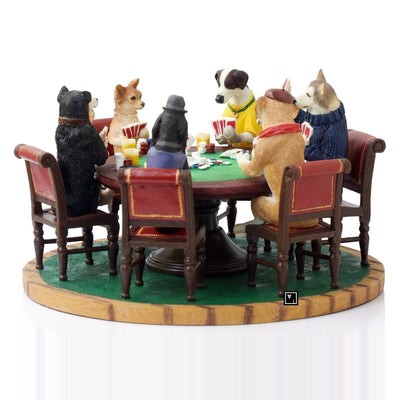 Dogs Playing Poker Figurine: Cold Cast Resin Statue