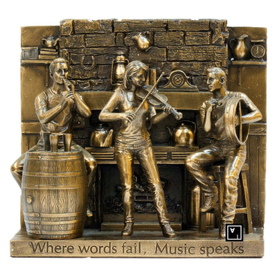 Jazz Musicians Statue.Musicians Bookend.Where Words Fail Music Speaks