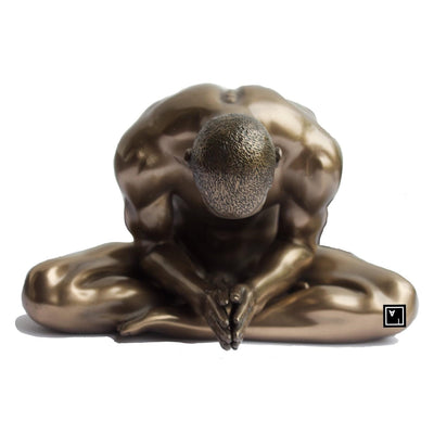 Male Nude Figurine.Cross Legged Sculpture