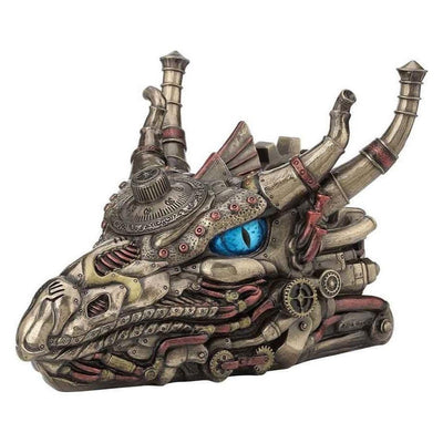 9.06 Inc Steampunk Decorative Dragon-Themed Figurine Trinket Box Jewelry Box