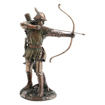 Robin Hood Bronzed handpainting Figurine Statue.Robin Hoold Bronze Sculpture.