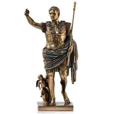 Augustus of Prima Porta Statue: Cold Cast Bronze Figurine