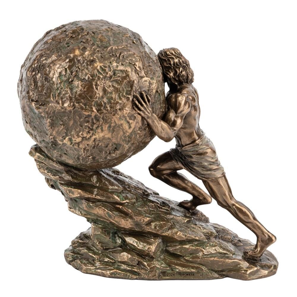 Sisyphus And His Eternal Punishment Statue