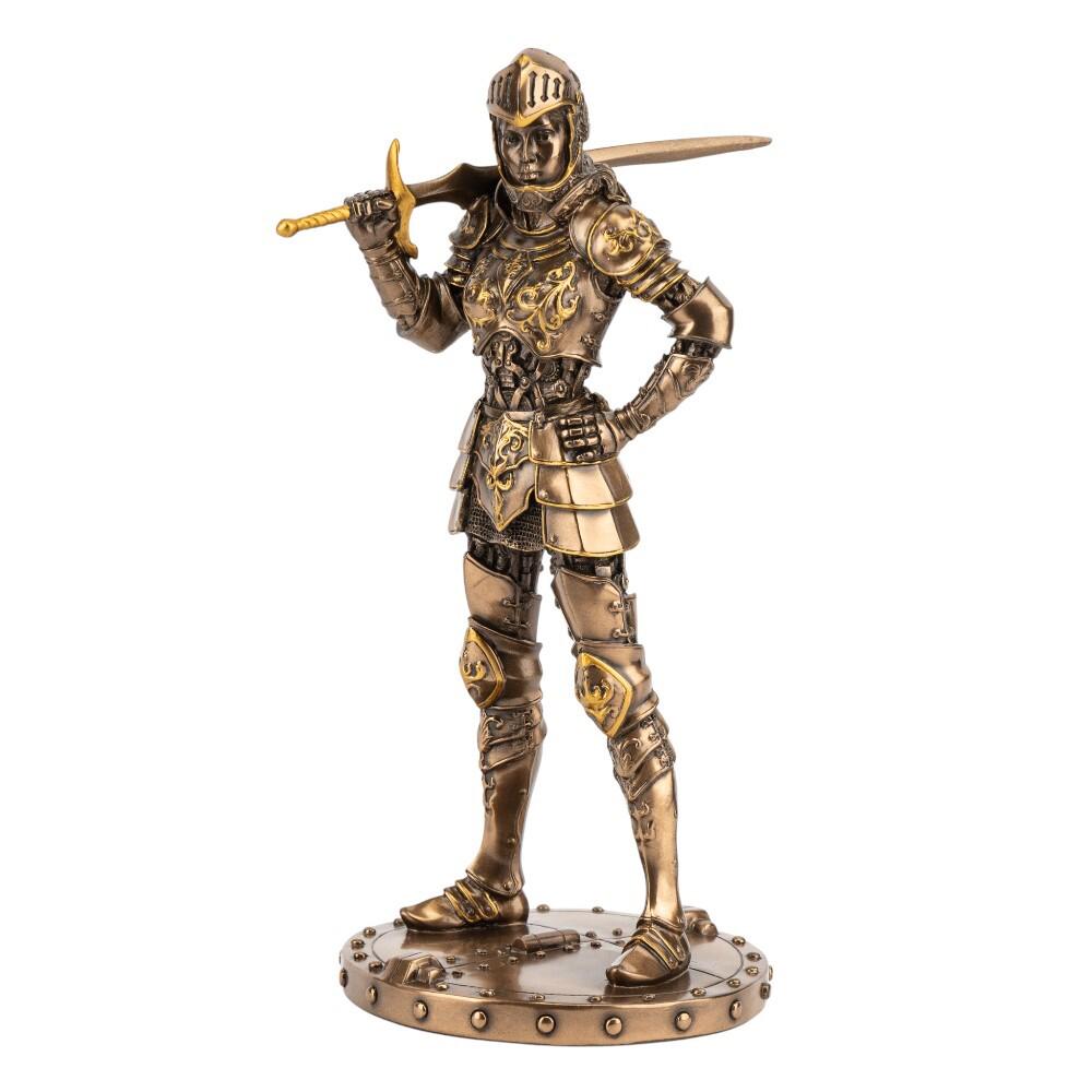 Steampunk Iron Maiden Knight Female Cold Cast Bronze Sculpture