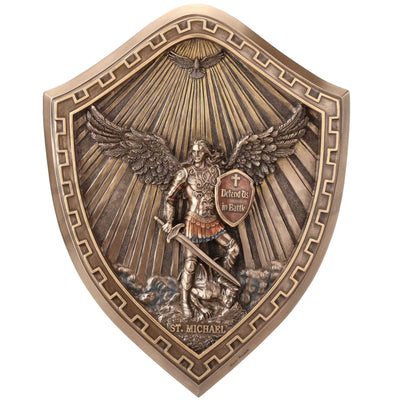 Saint Michael Crested Shield Wall Plaque