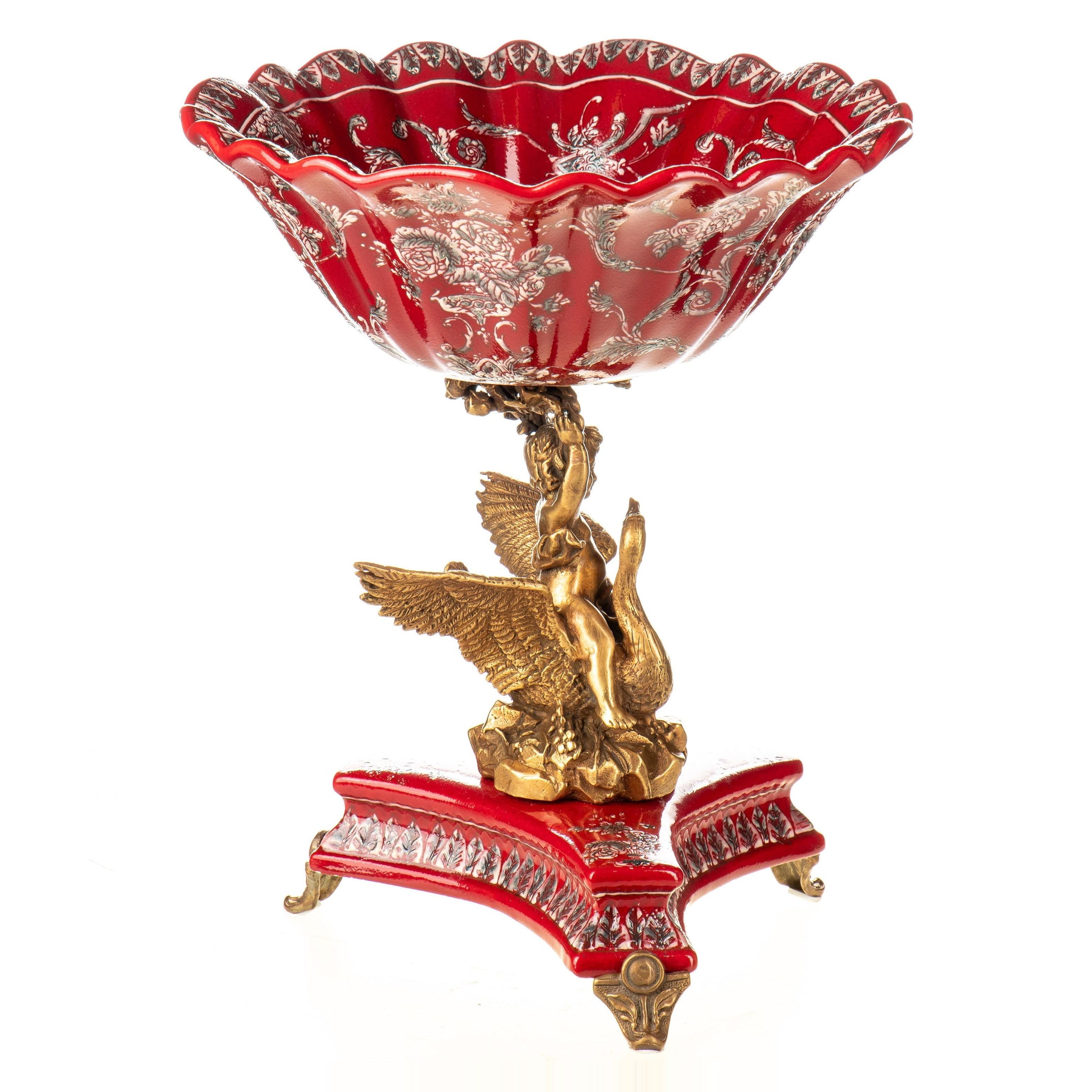 Bronze Cherub Bowl Centerpiece – 29 cm