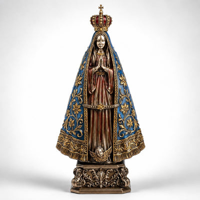 Our Lady of Aparecida Statue, Virgin Mary Figurine, Catholic Religious Decor, Brazilian Patron Saint, Christian Home Altar Gift