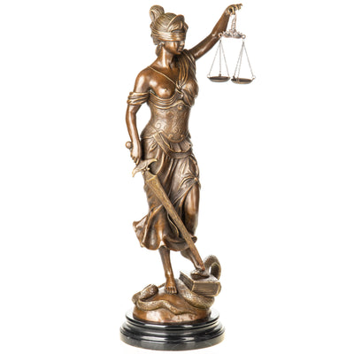Lady Justice Statue | Handcrafted Bronze Decor | Unique Home Accent