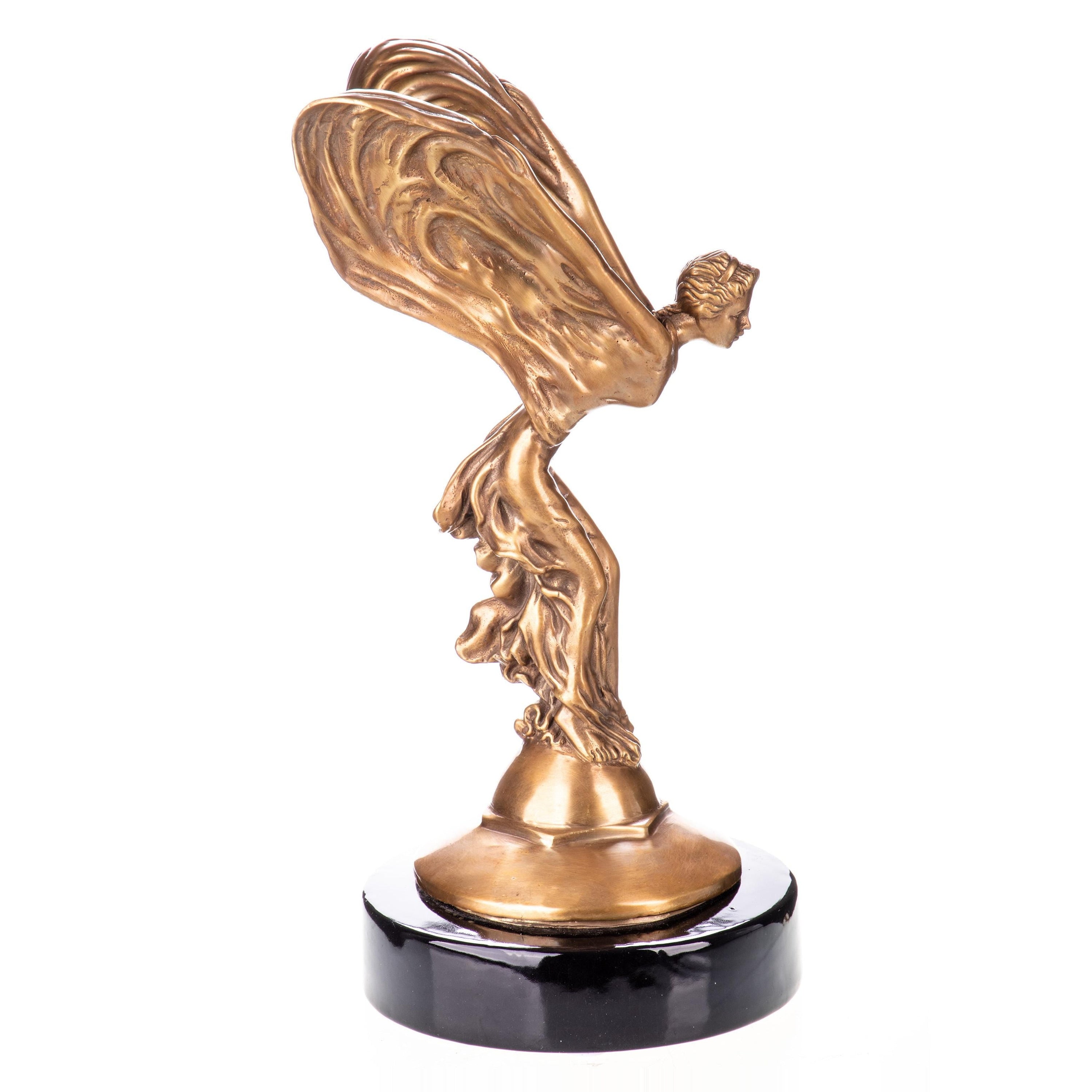 Spirit of Ecstasy Hood Ornament Sculpture | Handcrafted Bronze Decor
