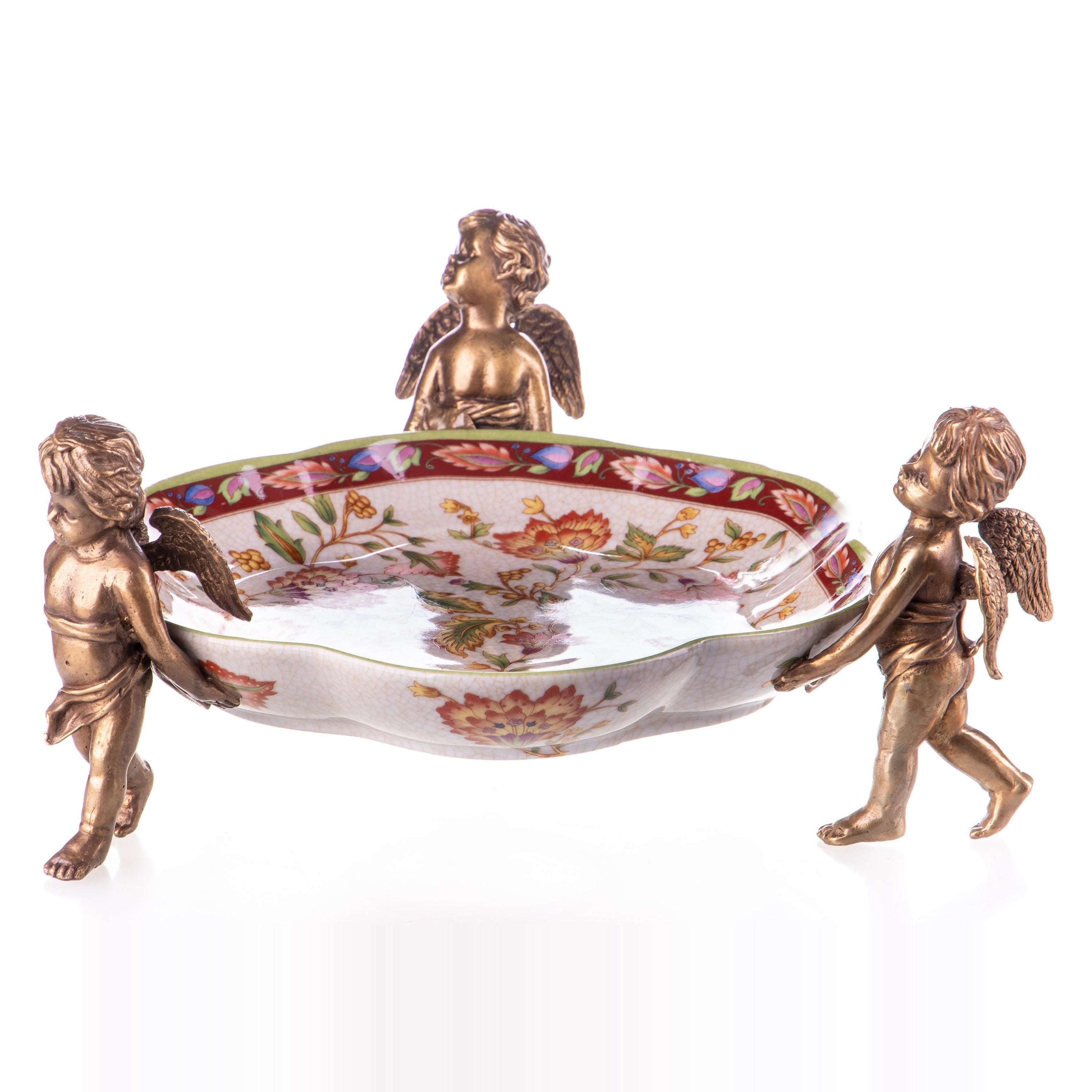 Bronze Cherub Bowl Stand