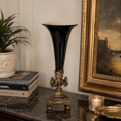 Classical Trumpet Vase | Handcrafted Brass Decor