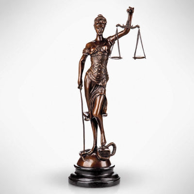 Lady Justice Statue | Handcrafted Bronze Decor | Unique Home Accent