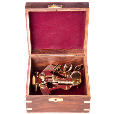 Vintage Brass Sextant Tool | Handcrafted Brass Decor