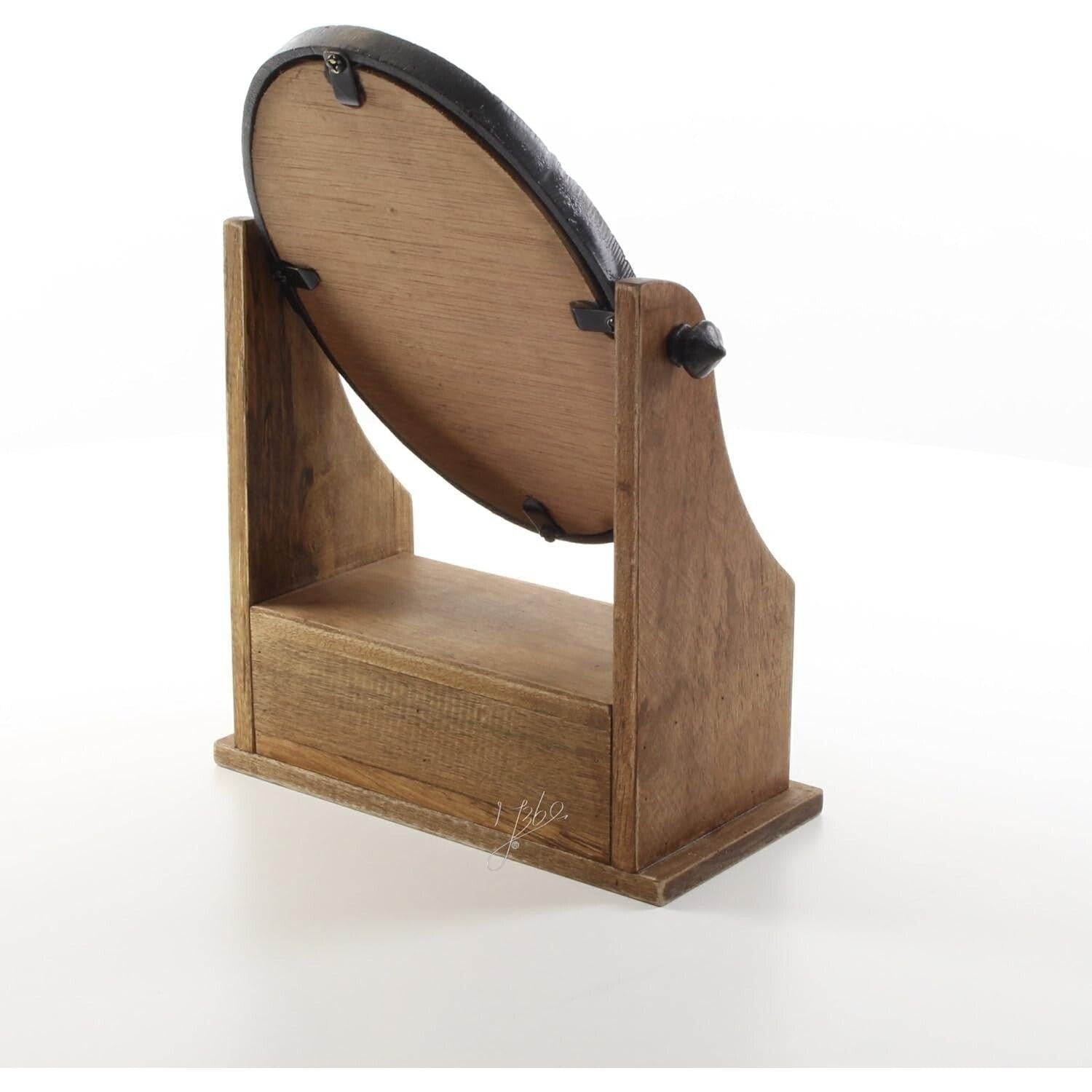 Miniature Cast Iron & Wooden Dressing Mirror with Drawers