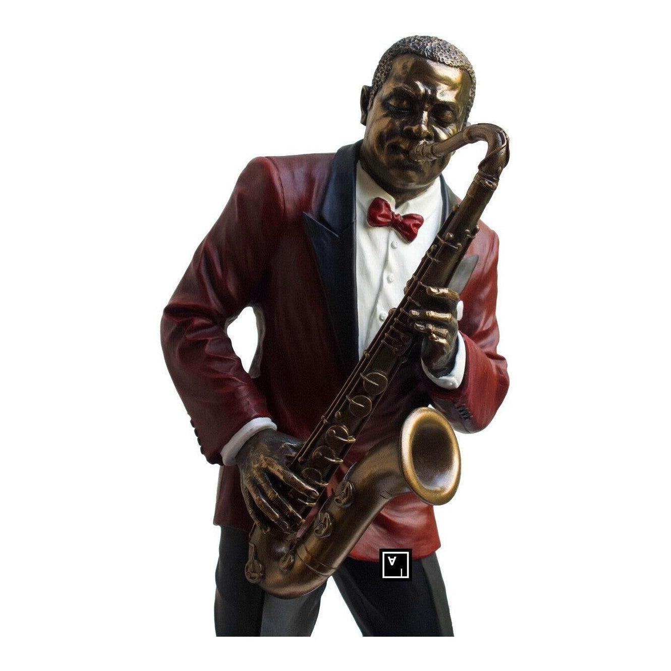 Saxophone Player Statute. Saxophone Player Sculpture, Figurines & Stat