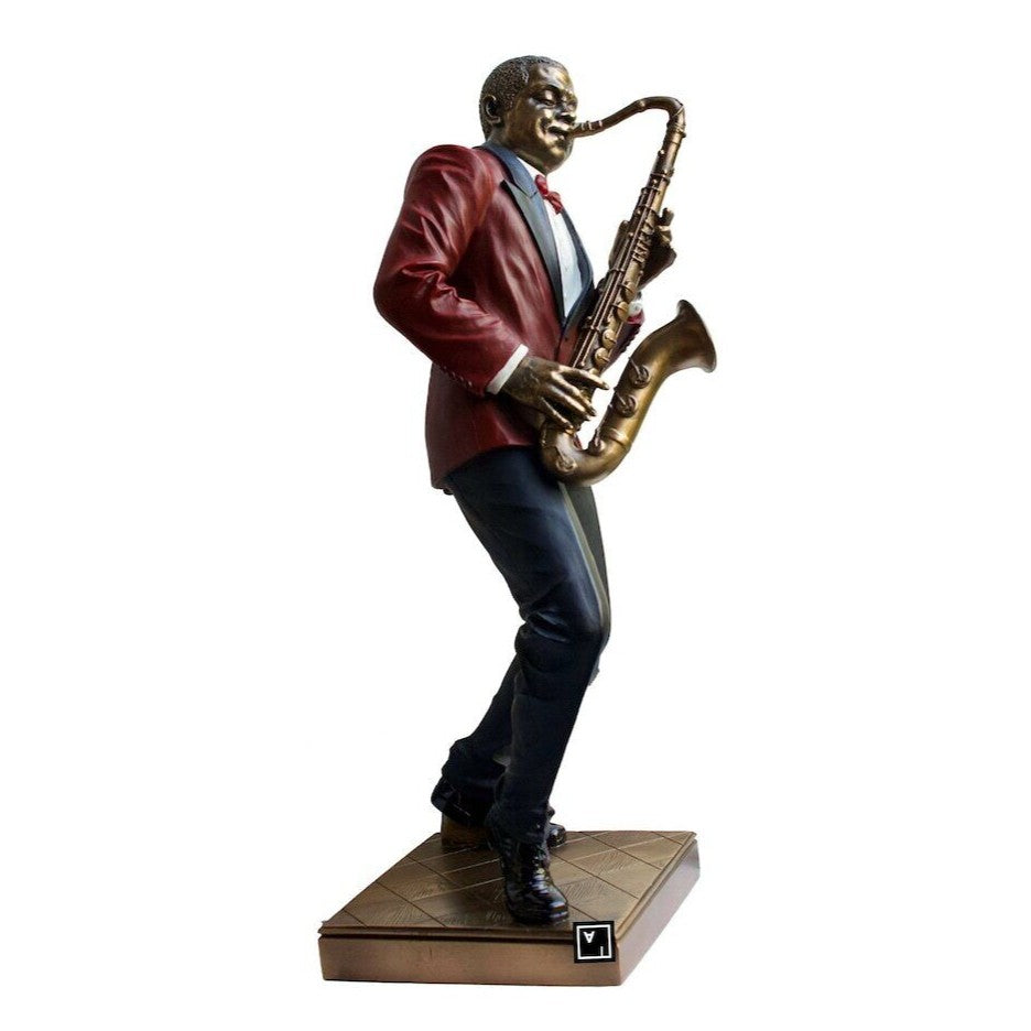 Saxophone Player Statute. Saxophone Player Sculpture, Figurines & Stat