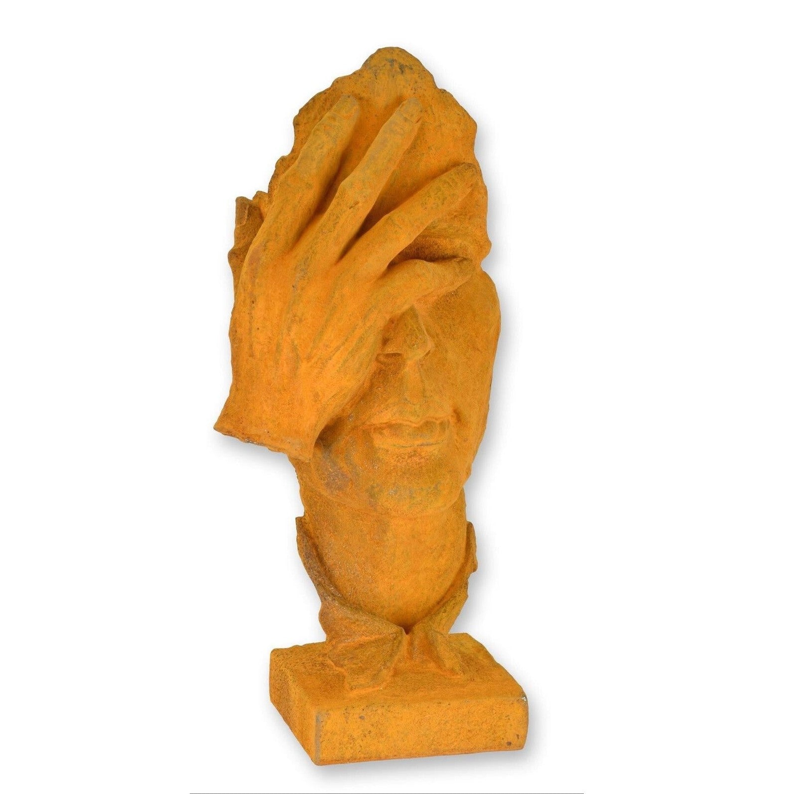 Rusty Cast Iron Figurine "See No Evil". Home Decor, Figurines & Statue