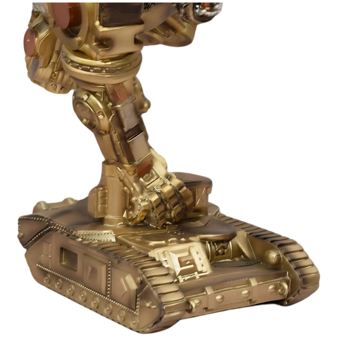 Resin Steampunk Gorilla Figurine on Tank Base | Animal Sculptures