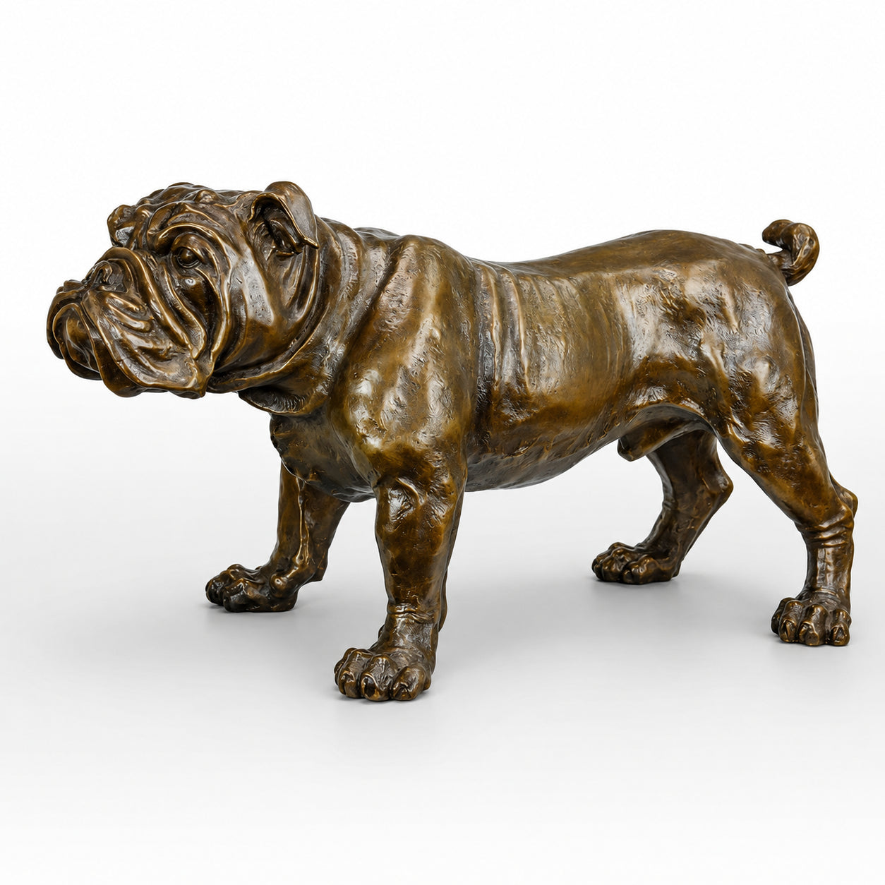 Bronze Sculpture of an English Bulldog | Figurines & Statues