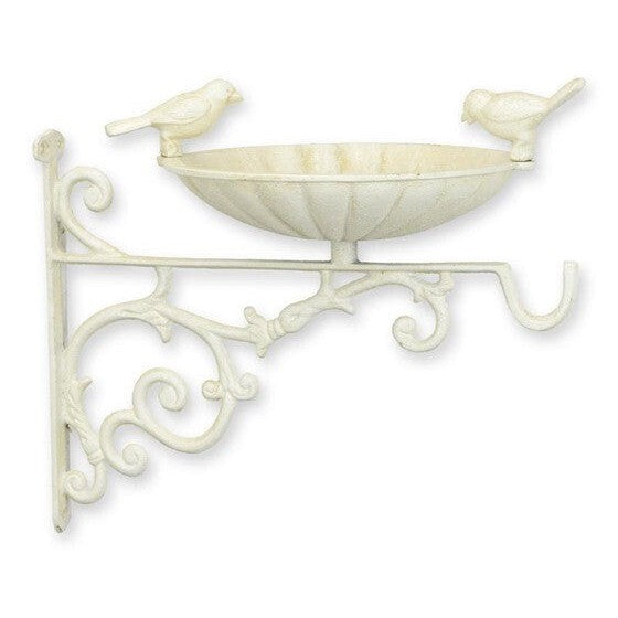 Bird Bath Wall Bracket | Handcrafted Cast Iron Decor