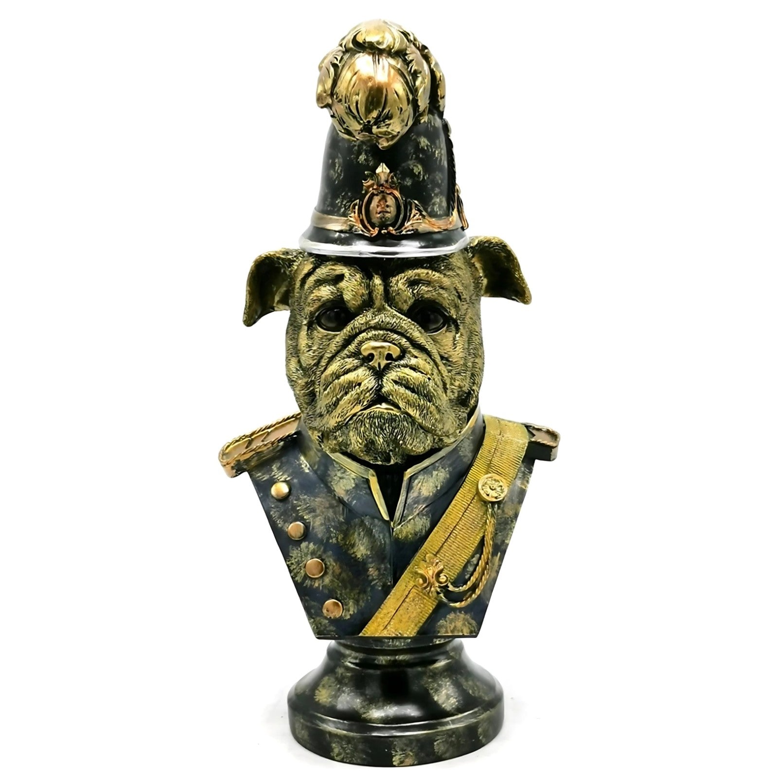 Resin Figurine of French Bulldog Dressed as a British Bobby Officer