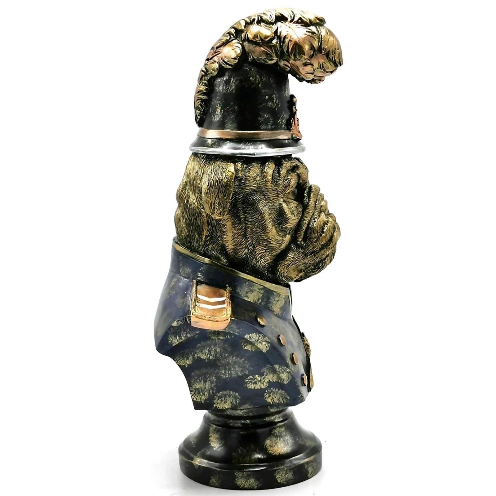 Resin Figurine of French Bulldog Dressed as a British Bobby Officer