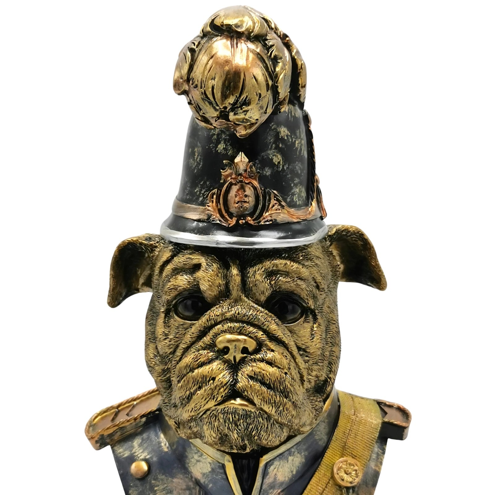 Resin Figurine of French Bulldog Dressed as a British Bobby Officer