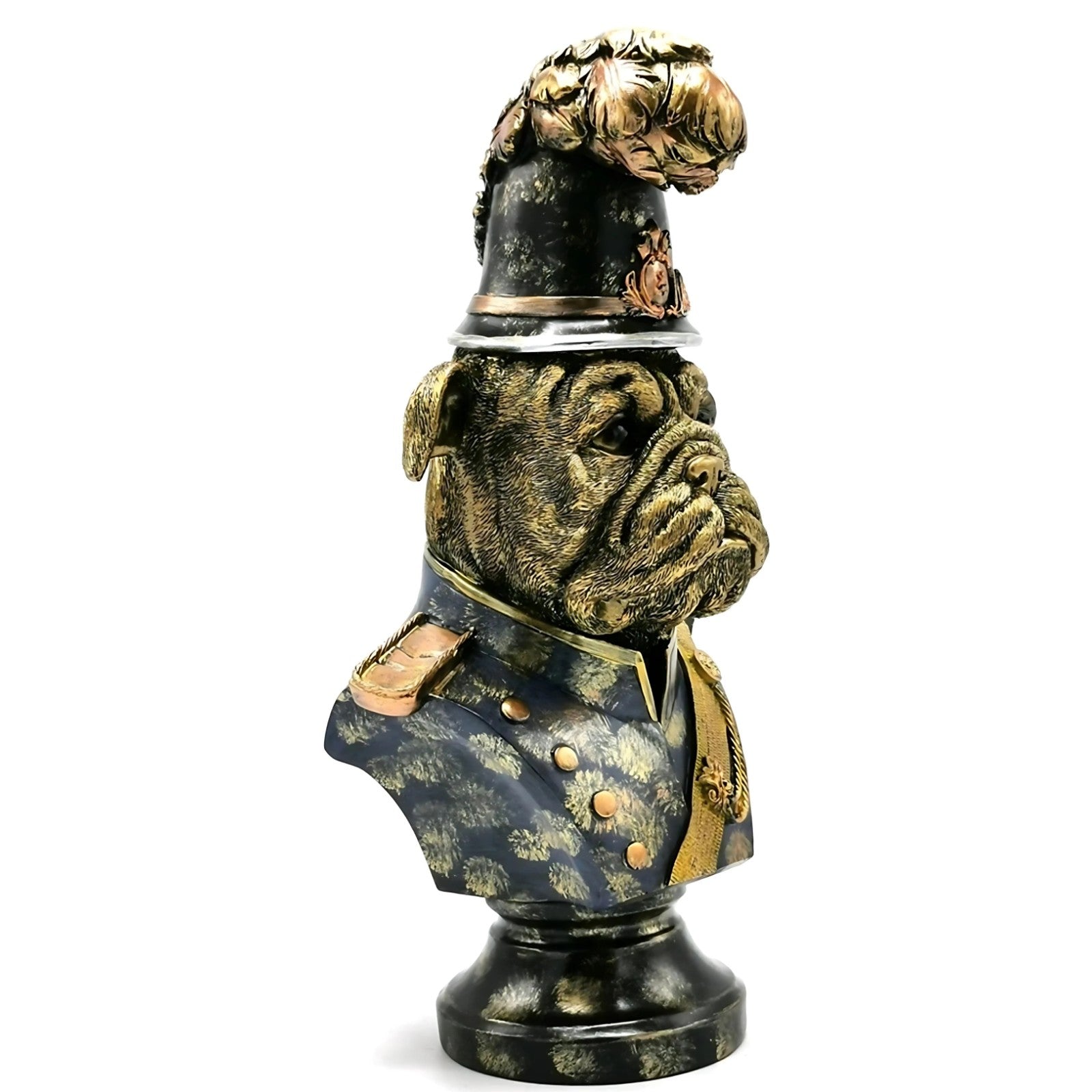 Resin Figurine of French Bulldog Dressed as a British Bobby Officer