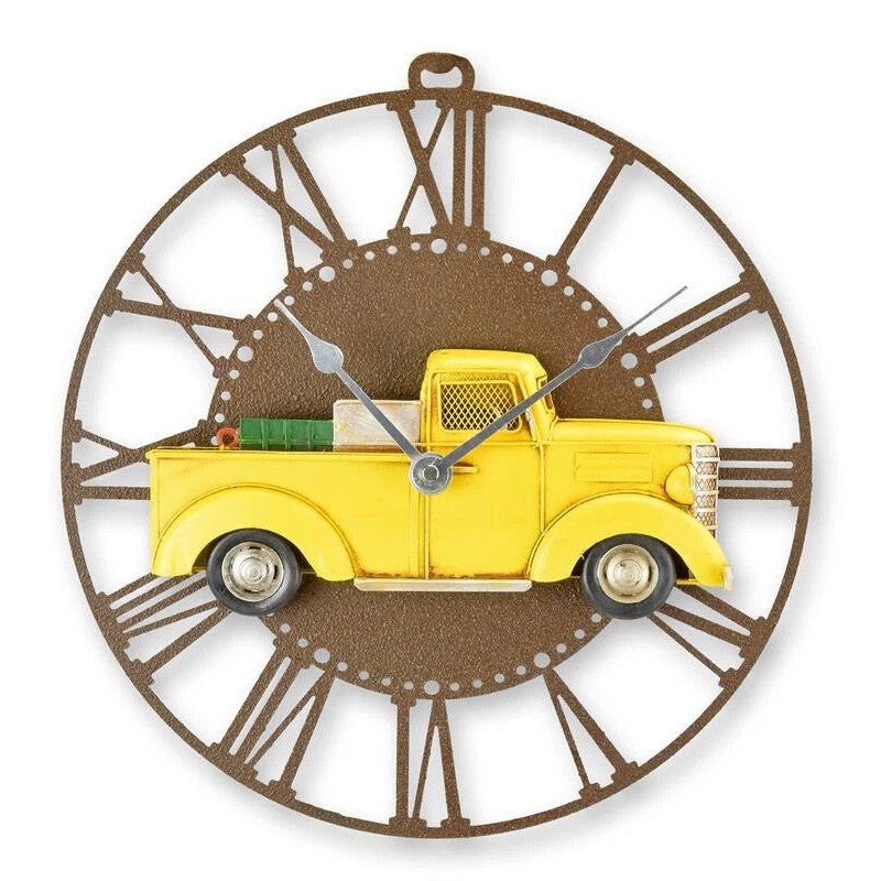 Metal Wall Clock with Pick Up Truck | Clocks | Home Decor