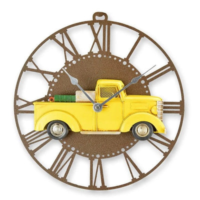 Metal Wall Clock with Pick Up Truck | Clocks | Home Decor