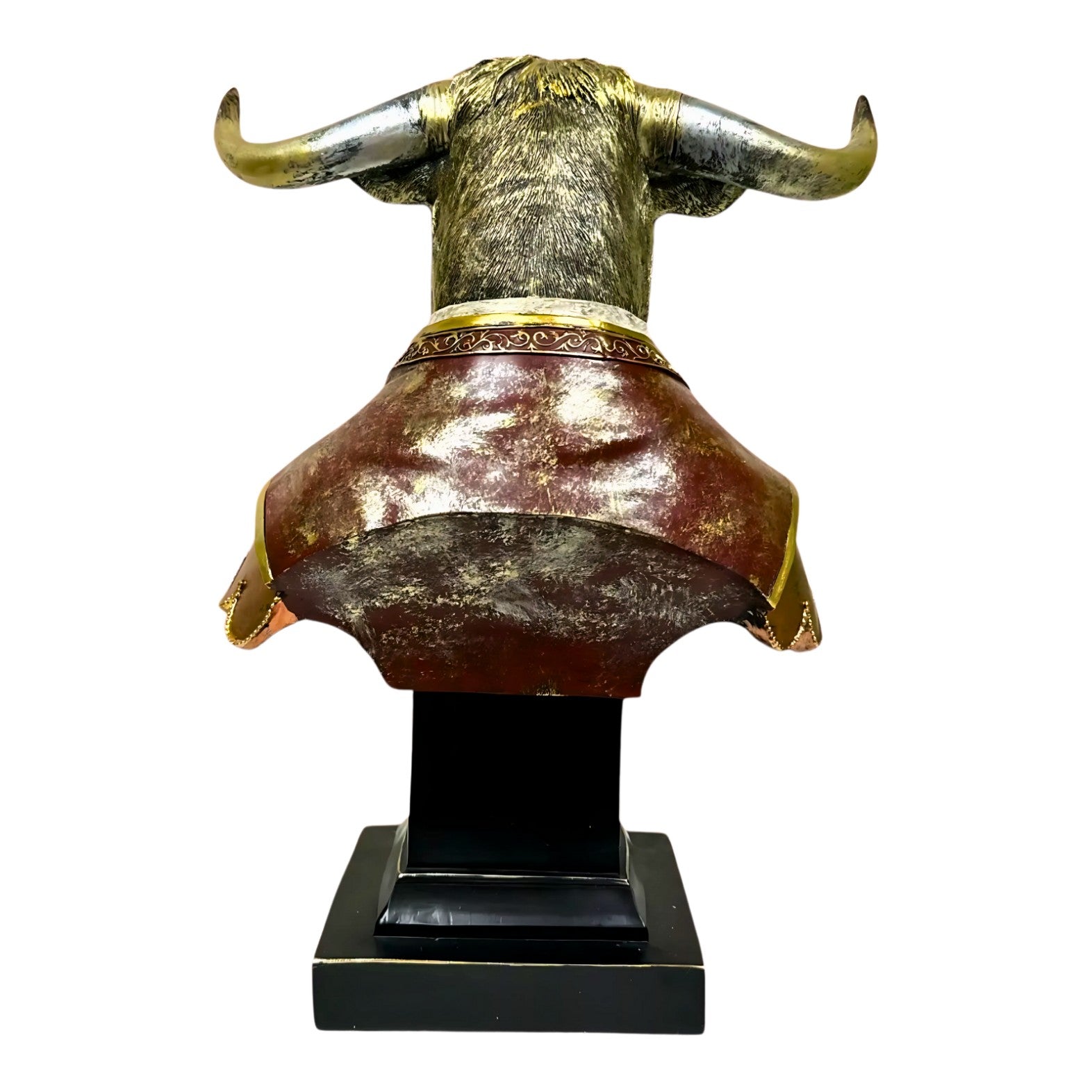 Resin Figurine of an Ox in Regal Attire – Animal Bust Sculpture