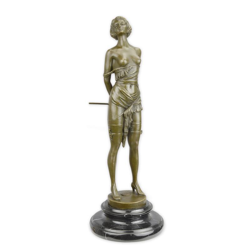 Bound Art Deco Maiden | Handcrafted Bronze Decor | Gift Idea